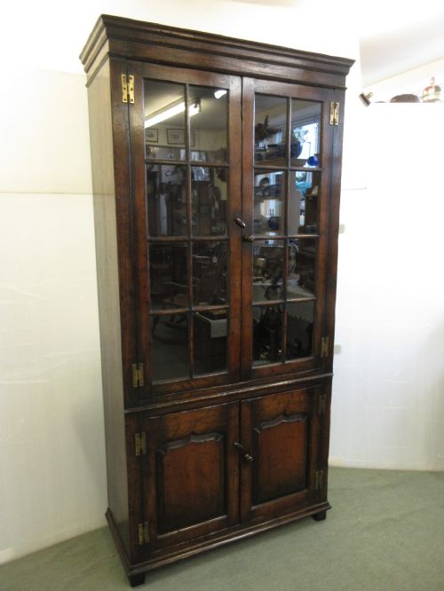 Oak 4 Door Bookcase