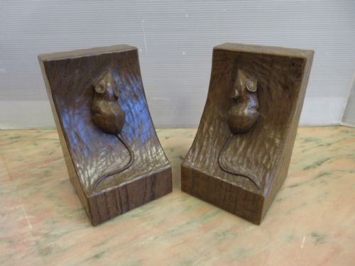 Mouseman Bookends