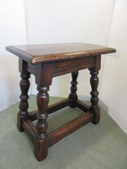 Heavy Oak Joint Stool