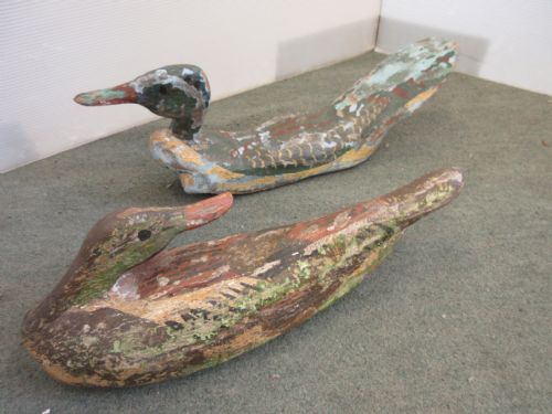 Two Decoy Ducks Original Paint 19th Century.