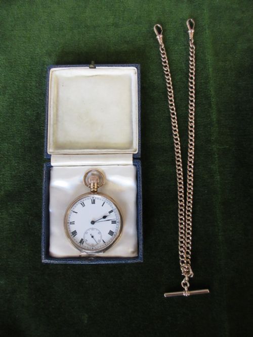 9ct Watch & 9ct Double Albert