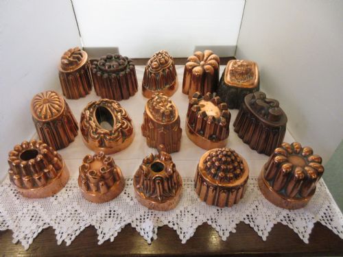 Collection of 15 Copper Moulds