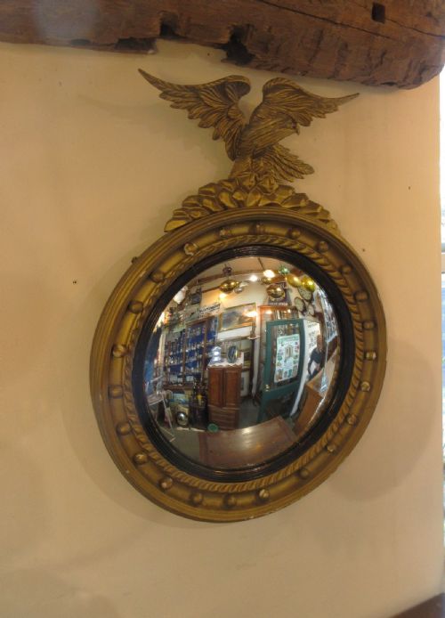 Gilt Convex Mirror