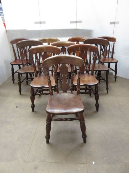 10 Fiddle Back Kitchen Chairs