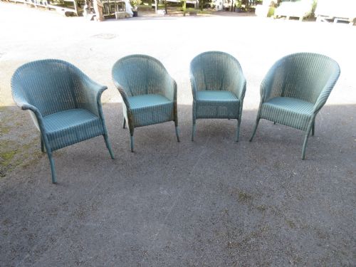 4 Original Lloyd Loom Chairs