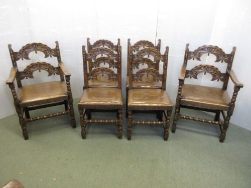 Set of 6 Oak Chairs