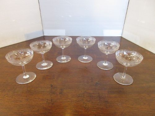 6 Champagne Saucers
