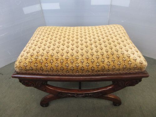 X Frame Regency Stool , Super Quality , Label on Frame Interior for R Strahan Dublin