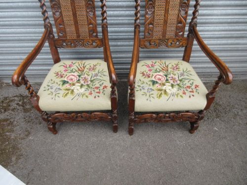 fig 1. Superb Set 8 Oak Chairs