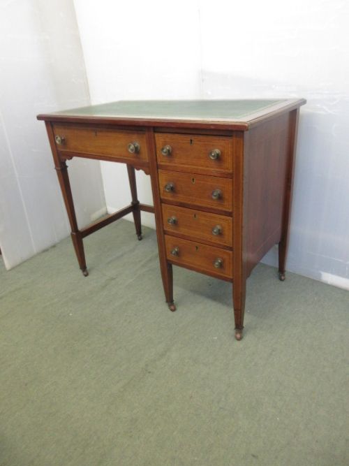 Inlaid Pedestal Desk
