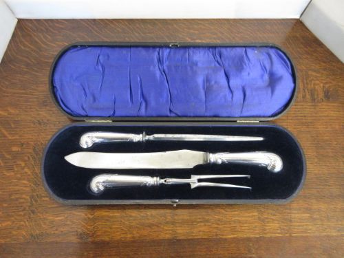 Silver Handled Carving Set
