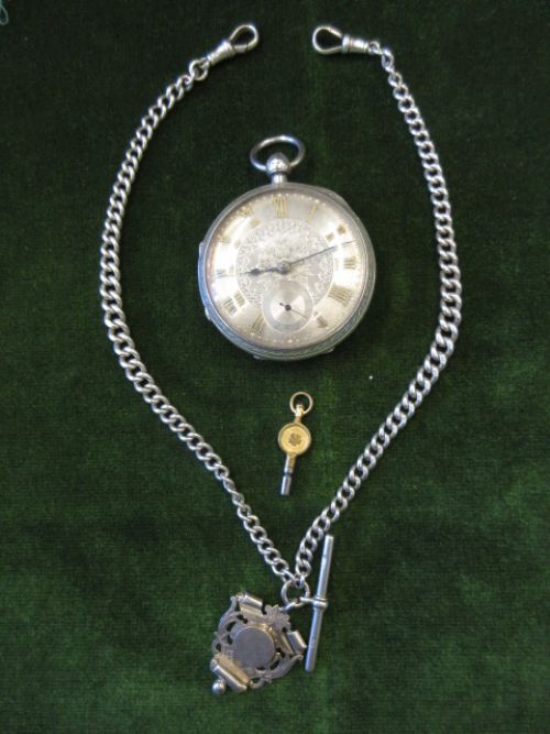 Large Silver Fusee Pocket Watch