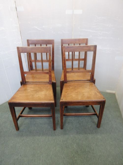 Set of 4 Hardwood Chairs