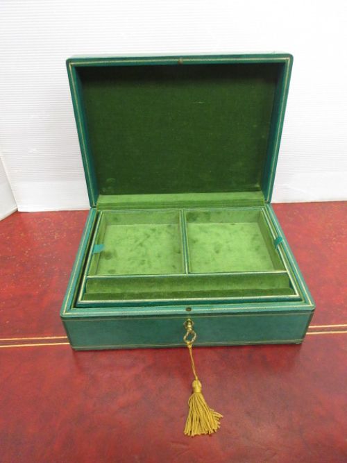 Green Leather Jewellery Box