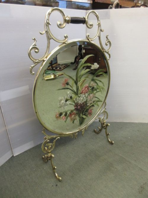 Victorian Brass Firescreen