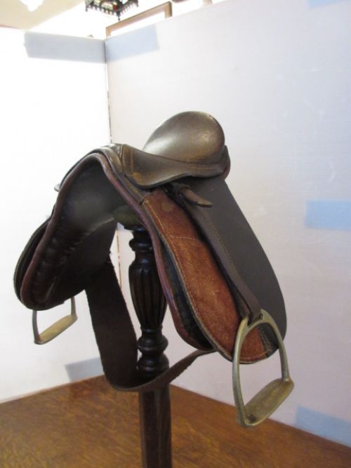 Miniature Leather Saddle