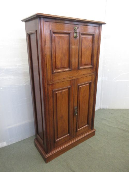 Slim Mahogany Bureau Cupboard