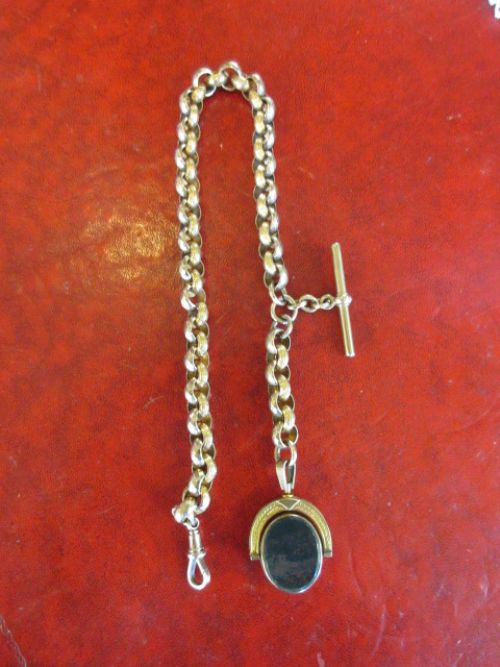 Quality 9ct Albert & Fob