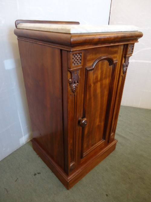 Quality Marble Top Bedside Cupboard