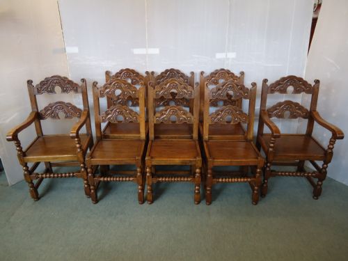 8 Oak Chairs