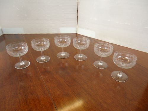 6 Champagne Saucers