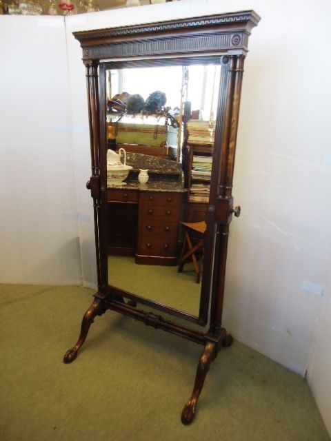 Mahogany Cheval Mirror