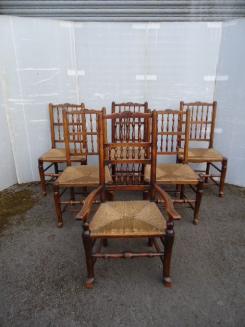 Set of 6 Spindle Back Chairs