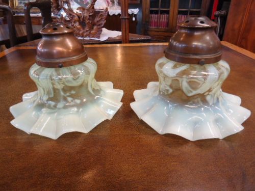 Pair of Very Large Vaseline Shades