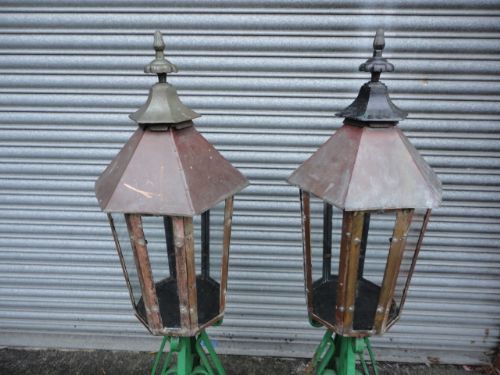 Very Impressive Pair of Outside Lanterns