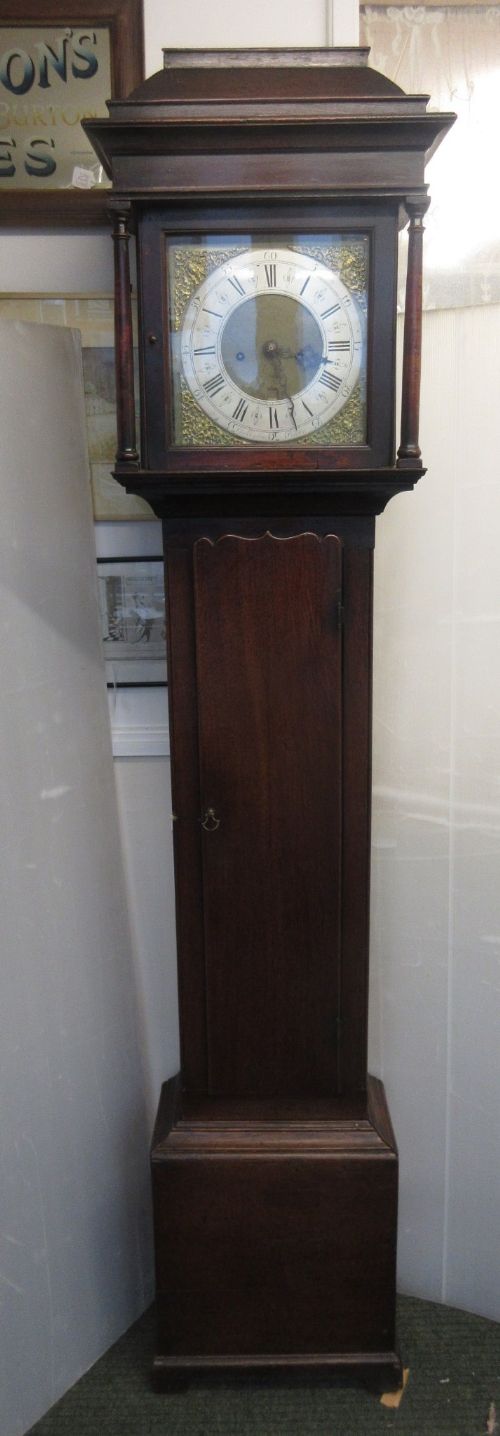 Oak Brass Faced Grandfather Clock