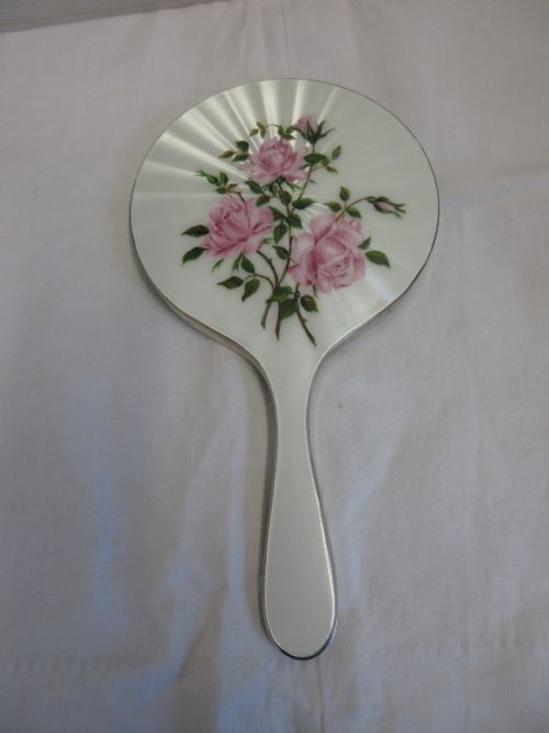 Silver & Enamel Hand Mirror