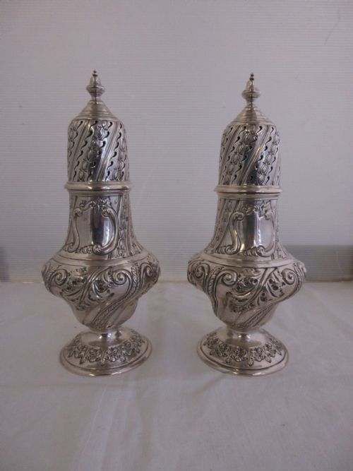 Superb Pair of Silver Castors
