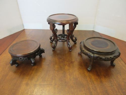 3 Oriental Hardwood Stand