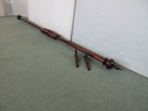 Mahogany Long Curtian Pole