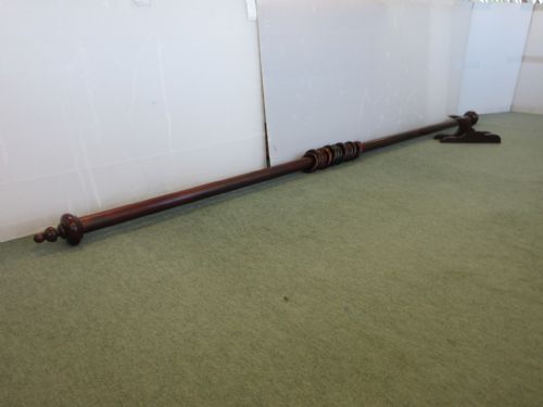 Mahogany Long Curtian Pole