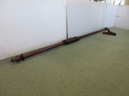 Mahogany Long Curtian Pole
