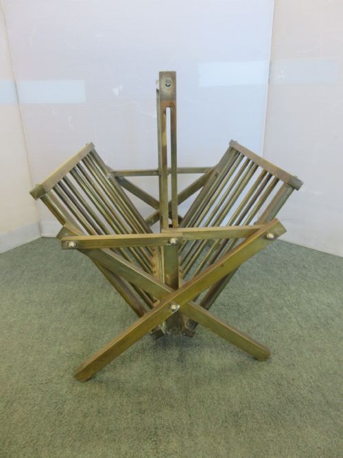 Folding Brass Magazine Rack