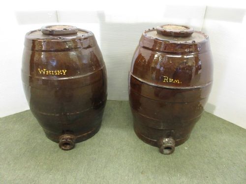 Pair of Treacle Glazed Sprit Barrels