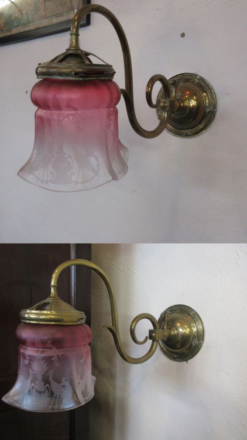 Pair of Brass Wall Lights
