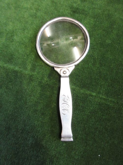 Silver Folding Magnifying Glass
