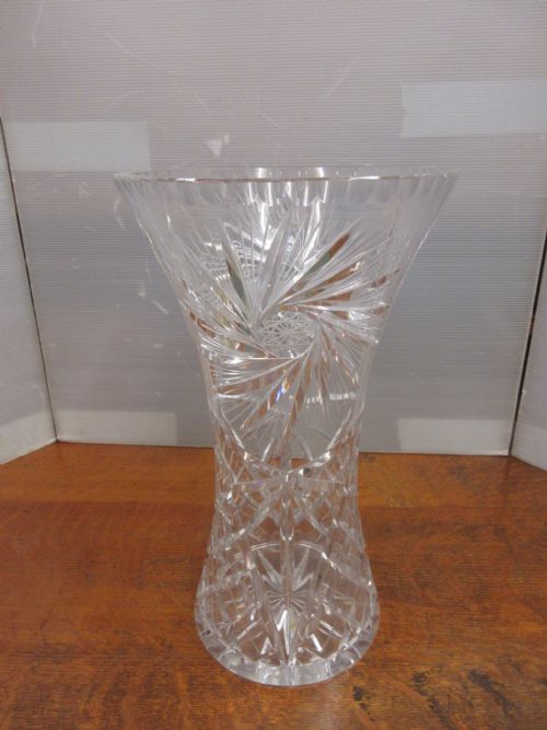 Tall Cut Glass Vase