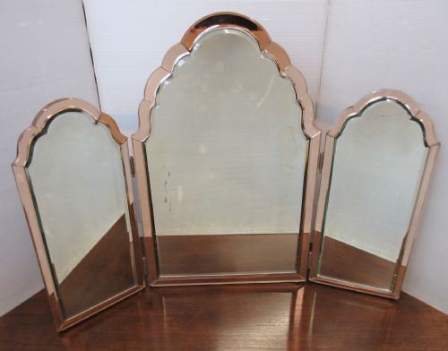 Very Rare Quality Deco Triple Mirror