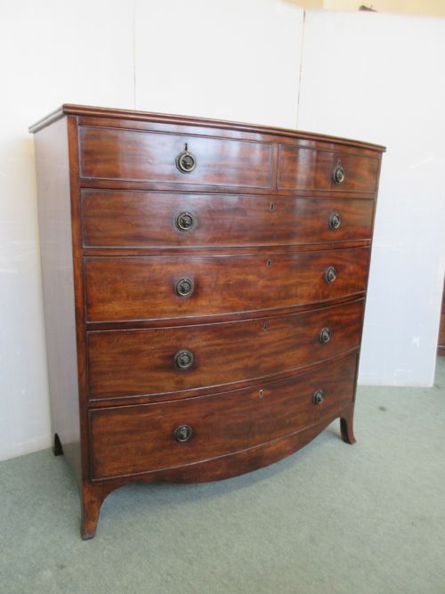 Period Mahogany Bow Front Chest of Drawers