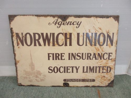 Norwich Union Enamel Sign