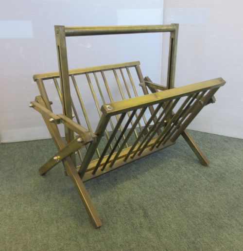 Folding Brass Magazine Rack