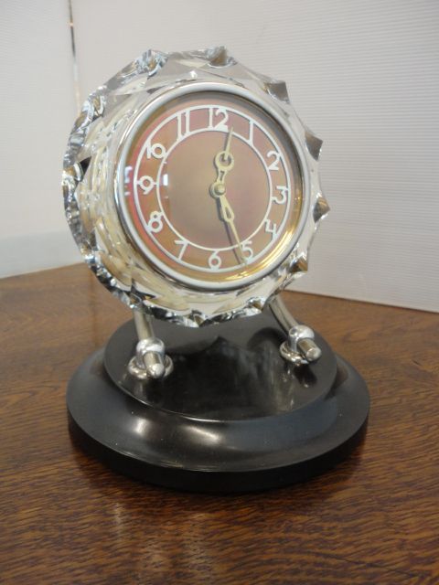 Deco Glass & Bakelite Clock