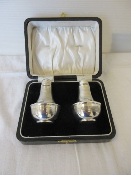 Silver Deco Salt & Pepper