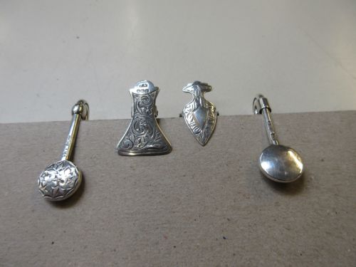 4 Silver Knapkin Clips
