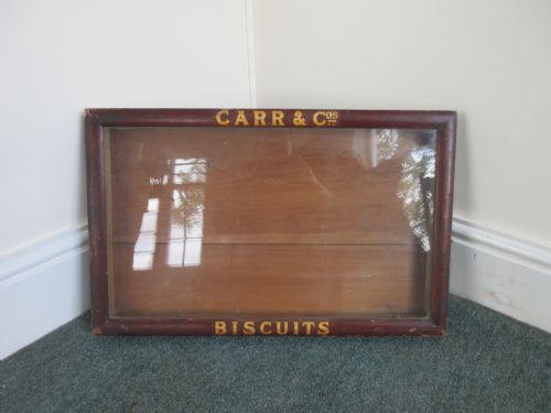Victorian Carr & Co's Biscuits Shop Display Case.