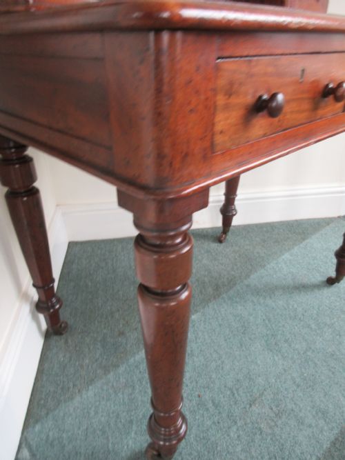 VICTORIAN MAHOGANY CAMPAIGN DESK LEATHER TOP - ADDITIONAL PHOTO 1